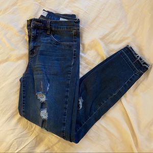 Pacsun medium wash distressed jeggings
